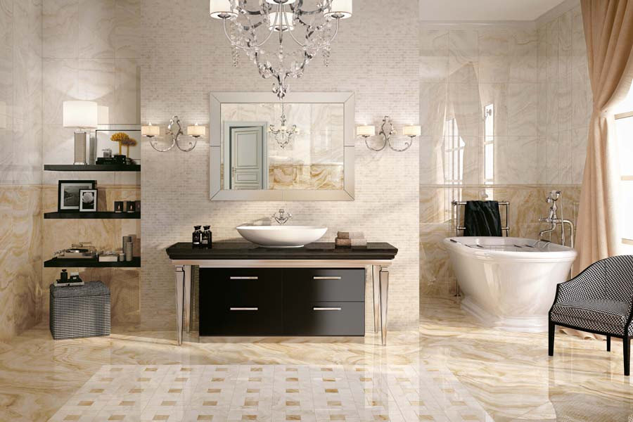 белый оникс в интерьере
